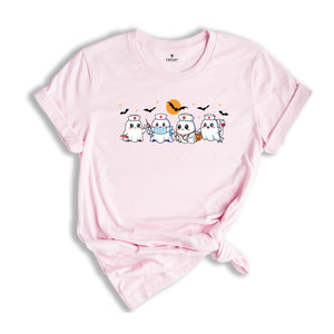 Ghost Nurse Halloween Shirt, Halloween Nurse Shirt, Spooky Nurse Shirt, Halloween Nurse Gift, Nurse Boo Crew Shirt, Fall Tee