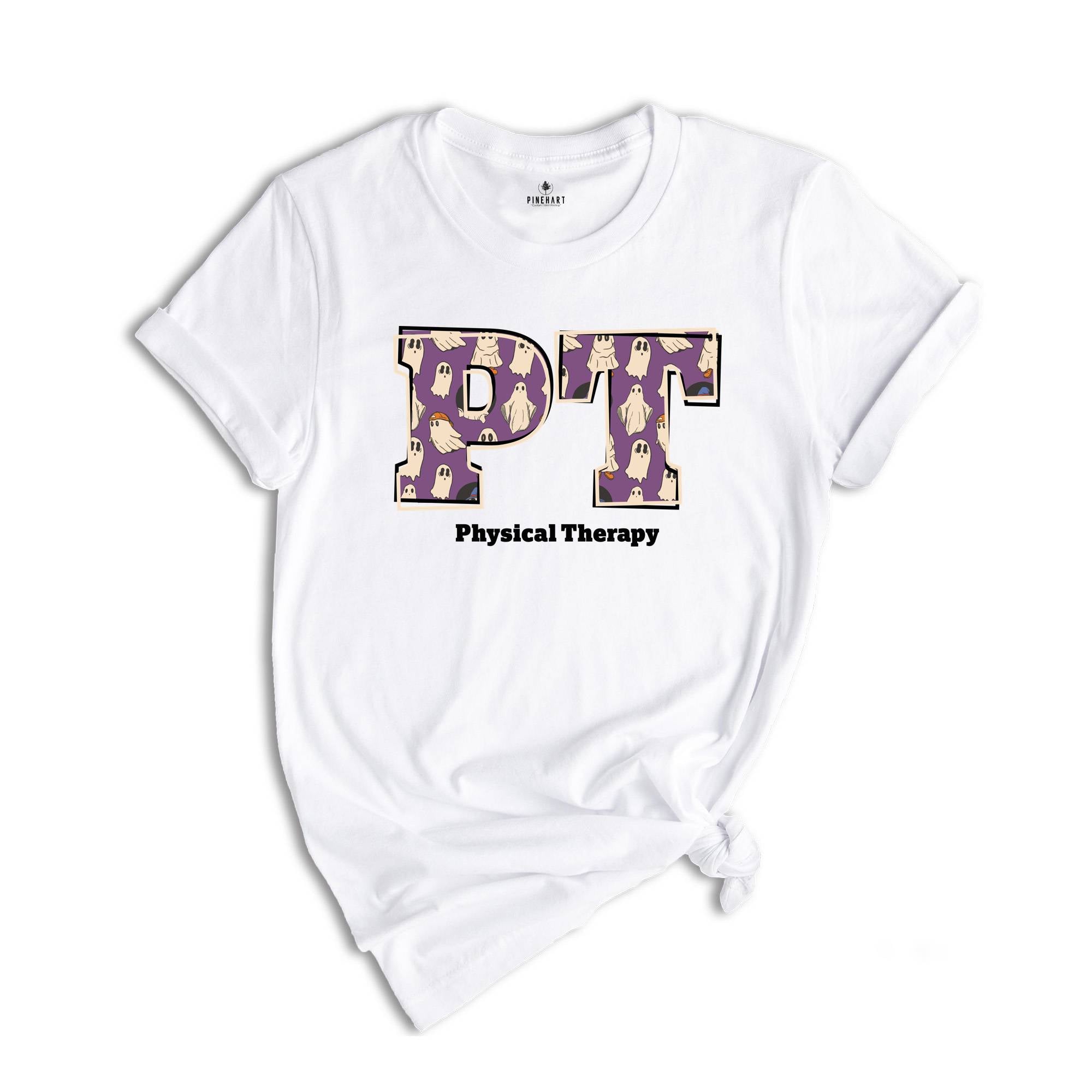 Ghost Physical Therapist Shirt, Halloween Physical Therapy T-shirts, PTA Gift, PTA Shirt, Pediatric Physical Therapy Tee