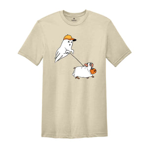 Ghost With Puppy Halloween Shirt, Ghost Halloween Shirt, Puppy Halloween Shirt, Halloween Shirt, Dog Shirt, Ghost Shirt, Funny Halloween Tee