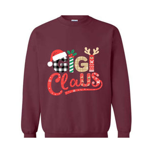 Gigi Claus Sweatshirt, Santa Claus Hoodie, Cute Gigi Hoodie, Grandma Hoodie, Funny Christmas Hoodie, Christmas Gigi gift, Grandma Gift