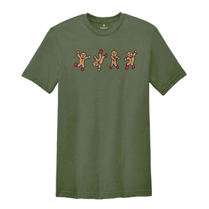 Gingerbread Man Dancing Shirt, Funny Christmas Shirt, Funny Baker Tee, Christmas T-Shirt, Holiday Shirt, Christmas Cookies Tee
