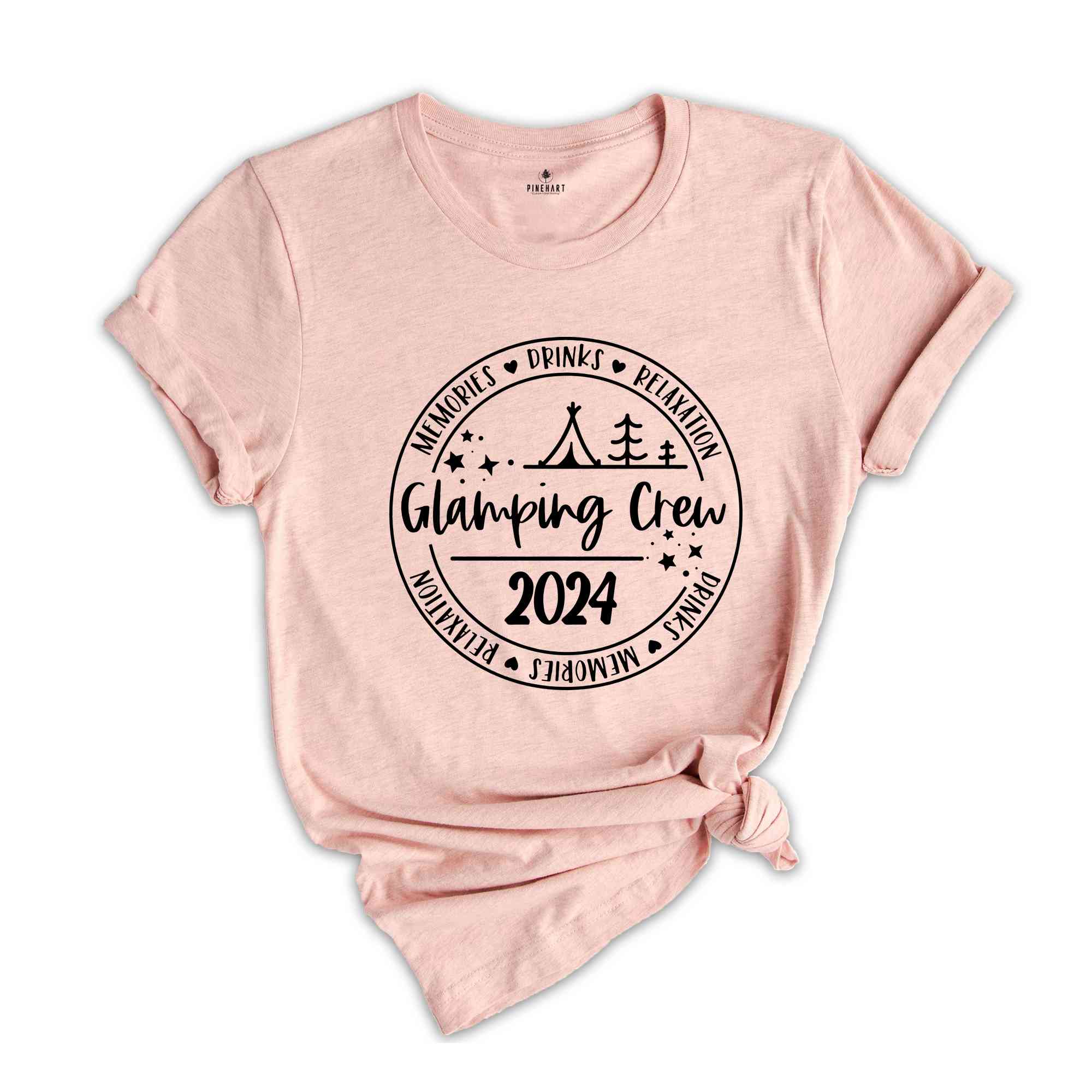 Glamping Crew 2024 Shirt, Girls Camping Trip Shirt, Glamping Shirt, Camper T-Shirt, Outdoor Shirt, Camping Outfit, Girls Weekend Shirt