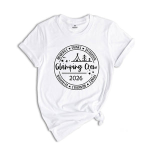 Glamping Crew 2026 T-Shirt, Girls Camping Trip Shirt, Glamping Shirt, Camper T-Shirt, Outdoor Shirt, Camping Outfit, Girls Weekend Shirt
