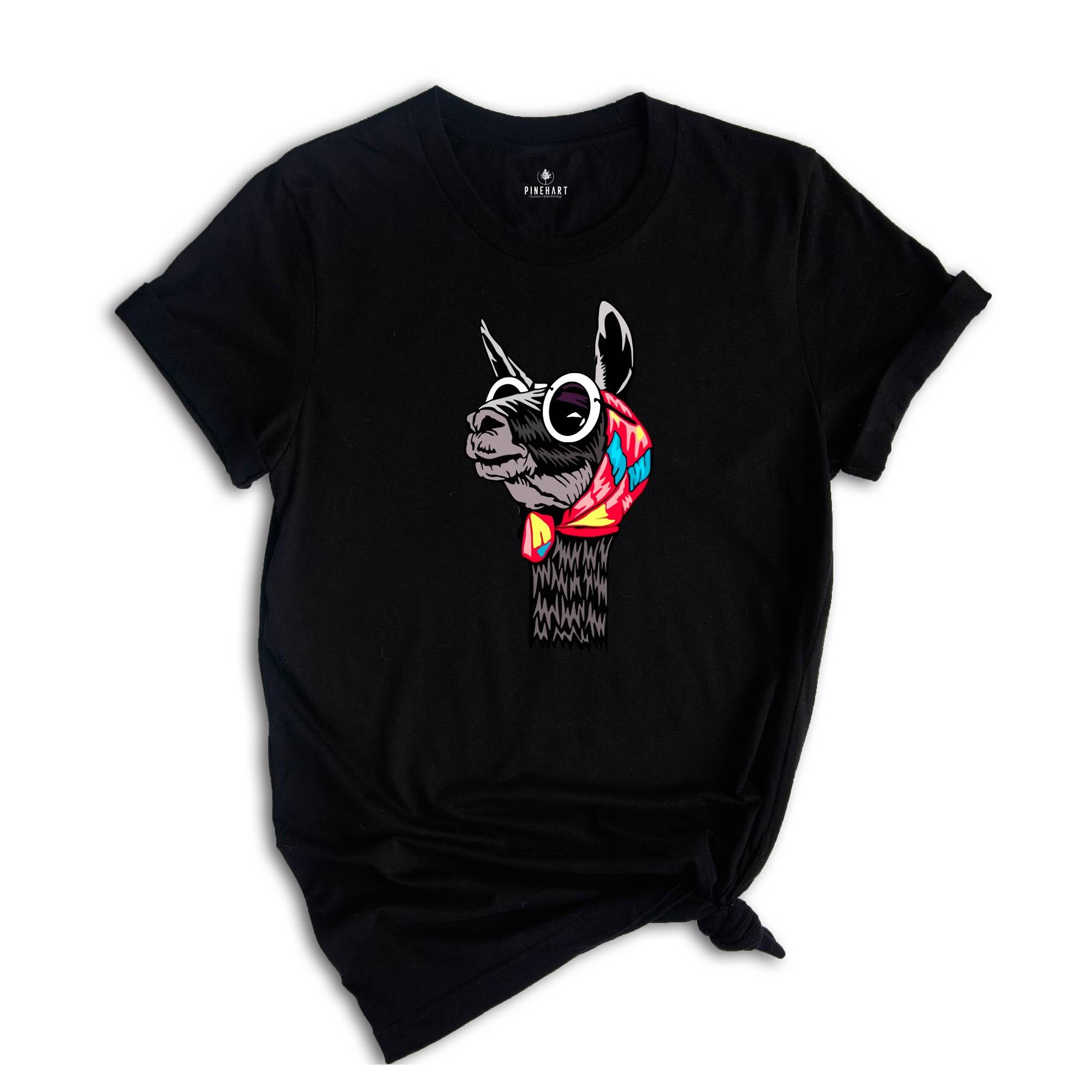 Glasses Cute Llama Shirt, Llama Shirt, Animal Lover Gift, Llama Lover Shirt, Llama Birthday Shirt, Cute Llama Shirt