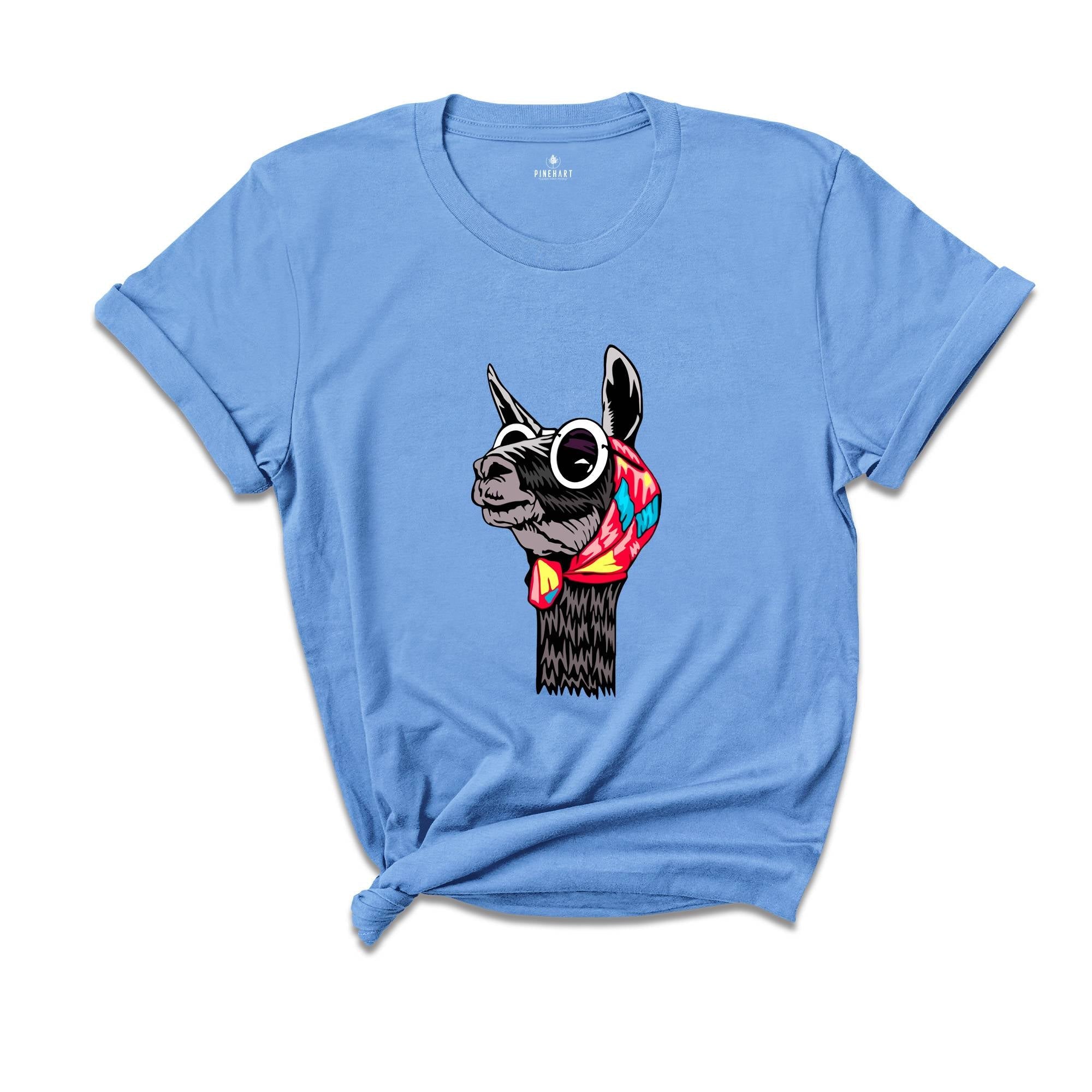 Glasses Cute Llama Shirt, Llama Shirt, Animal Lover Gift, Llama Lover Shirt, Llama Birthday Shirt, Cute Llama Shirt