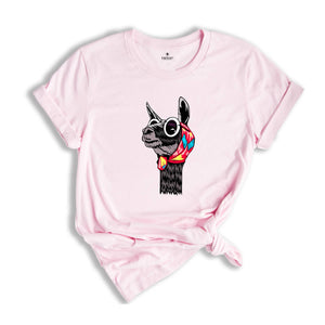 Glasses Cute Llama Shirt, Llama Shirt, Animal Lover Gift, Llama Lover Shirt, Llama Birthday Shirt, Cute Llama Shirt