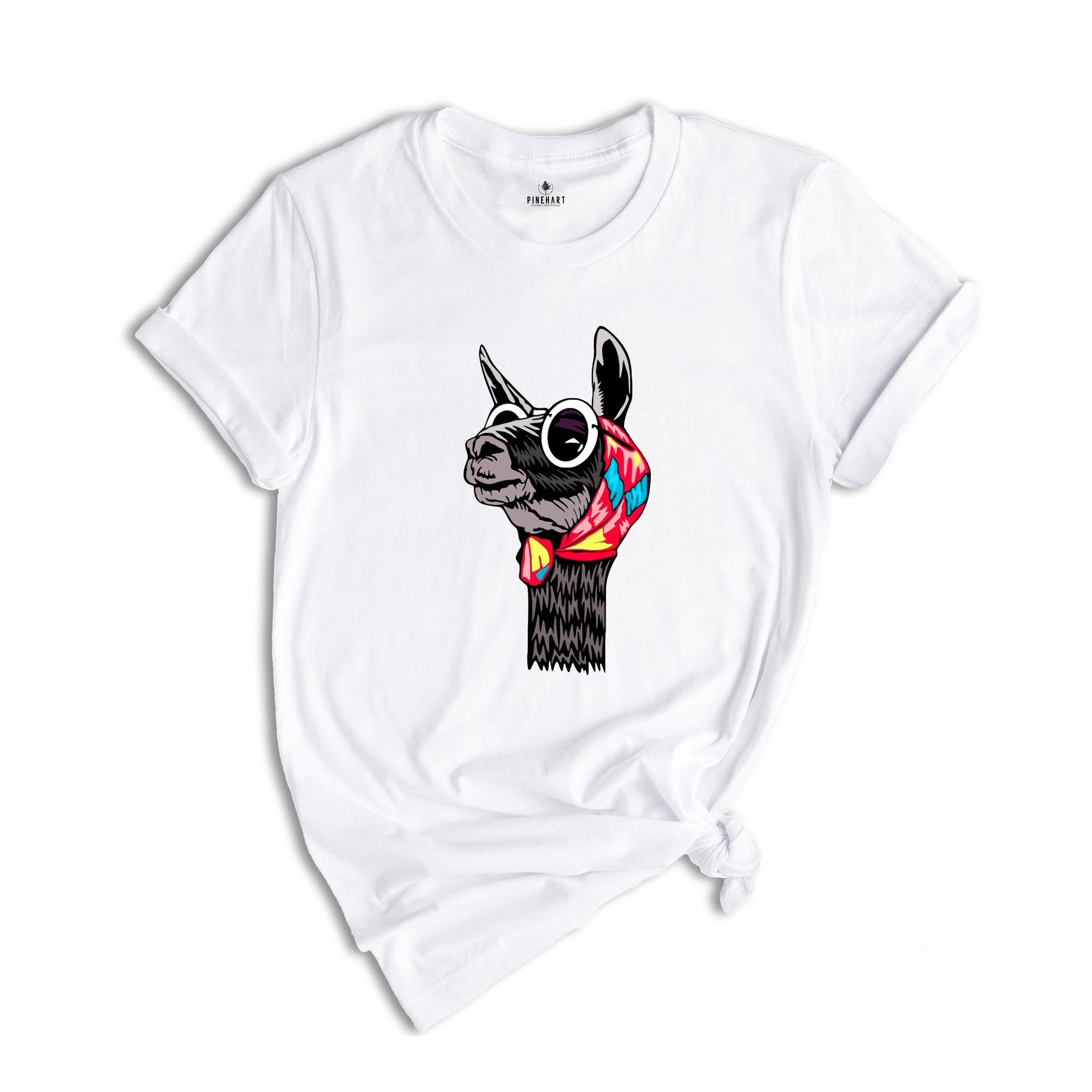 Glasses Cute Llama Shirt, Llama Shirt, Animal Lover Gift, Llama Lover Shirt, Llama Birthday Shirt, Cute Llama Shirt