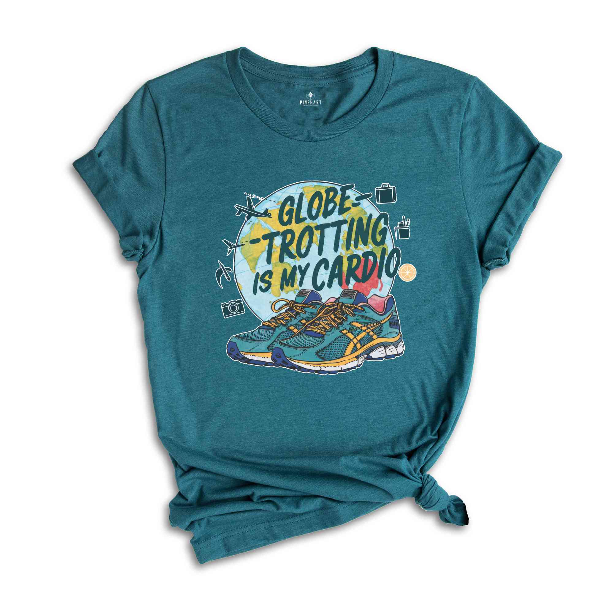 Globe Trotting Is My Cardio Shirt, Summer Tshirt, Sassy Shirt, Travel Lover Shirt, Trip Shirt, Holiday Shirt, Sarcastic Summer Shirts