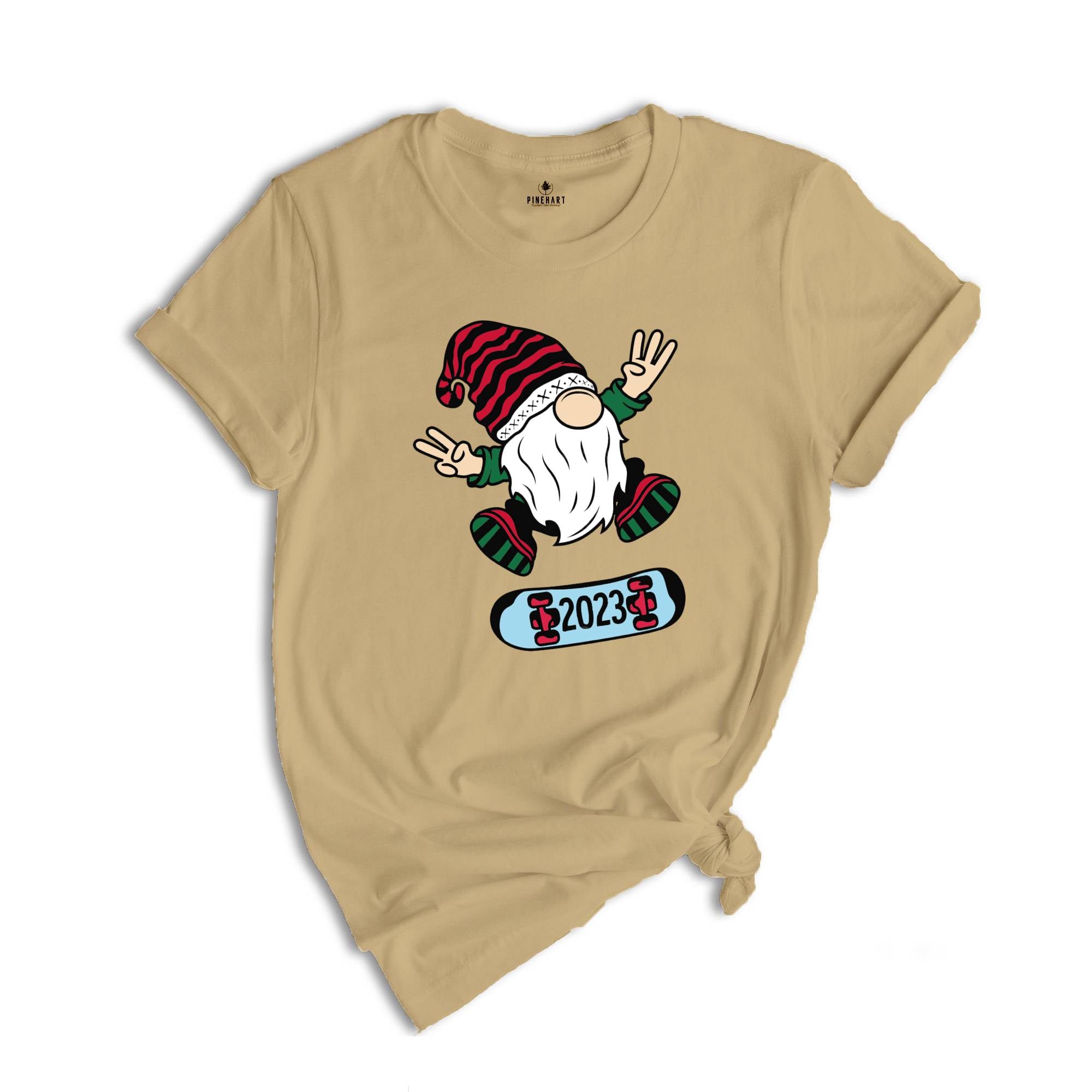 Gnome Skateboard Shirt, Christmas Gnome Shirt, Gnome T-Shirt, Funny Christmas Shirt, Cute Christmas Shirt, Holiday Apparel