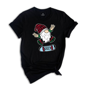 Gnome Skateboard Shirt, Christmas Gnome Shirt, Gnome T-Shirt, Funny Christmas Shirt, Cute Christmas Shirt, Holiday Apparel