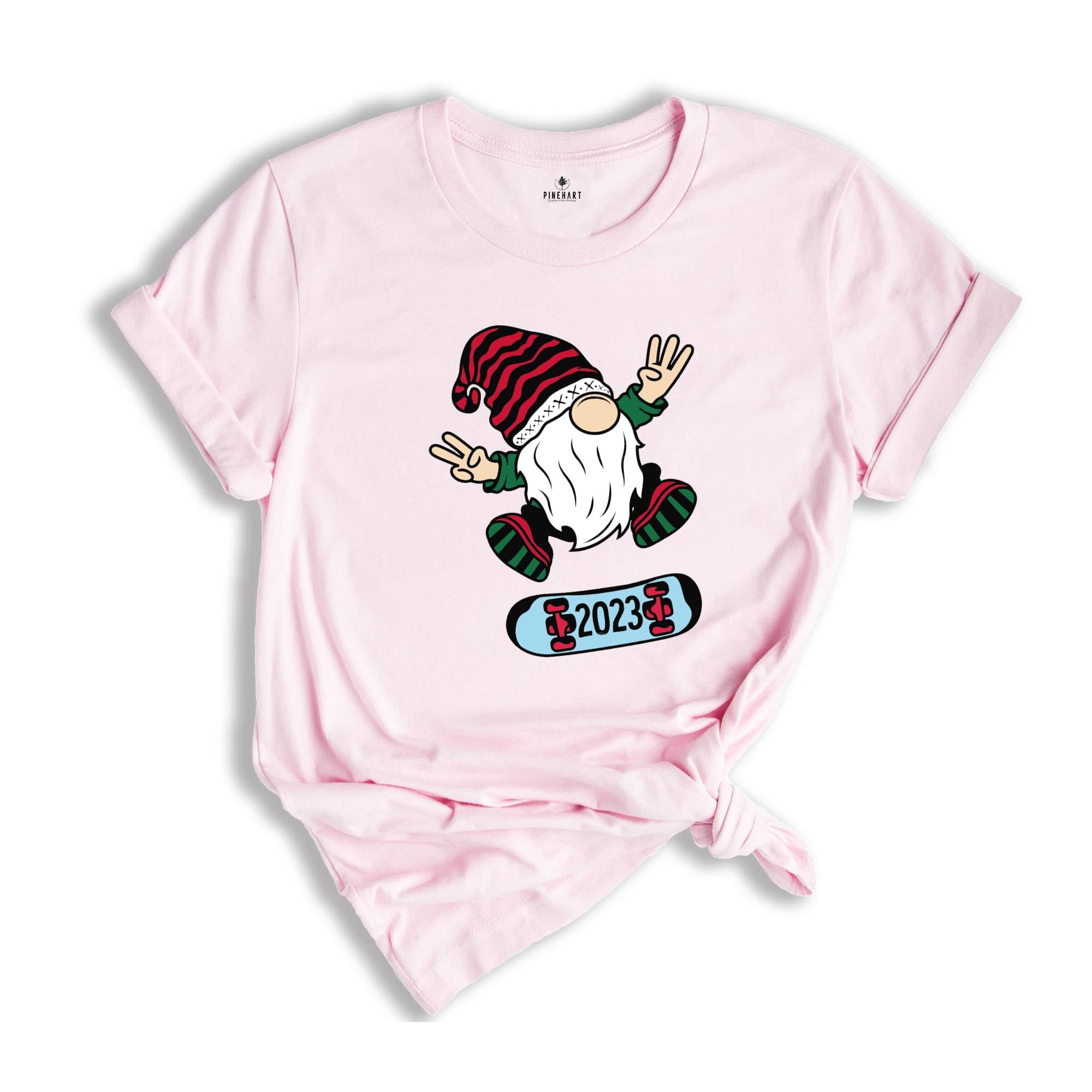 Gnome Skateboard Shirt, Christmas Gnome Shirt, Gnome T-Shirt, Funny Christmas Shirt, Cute Christmas Shirt, Holiday Apparel
