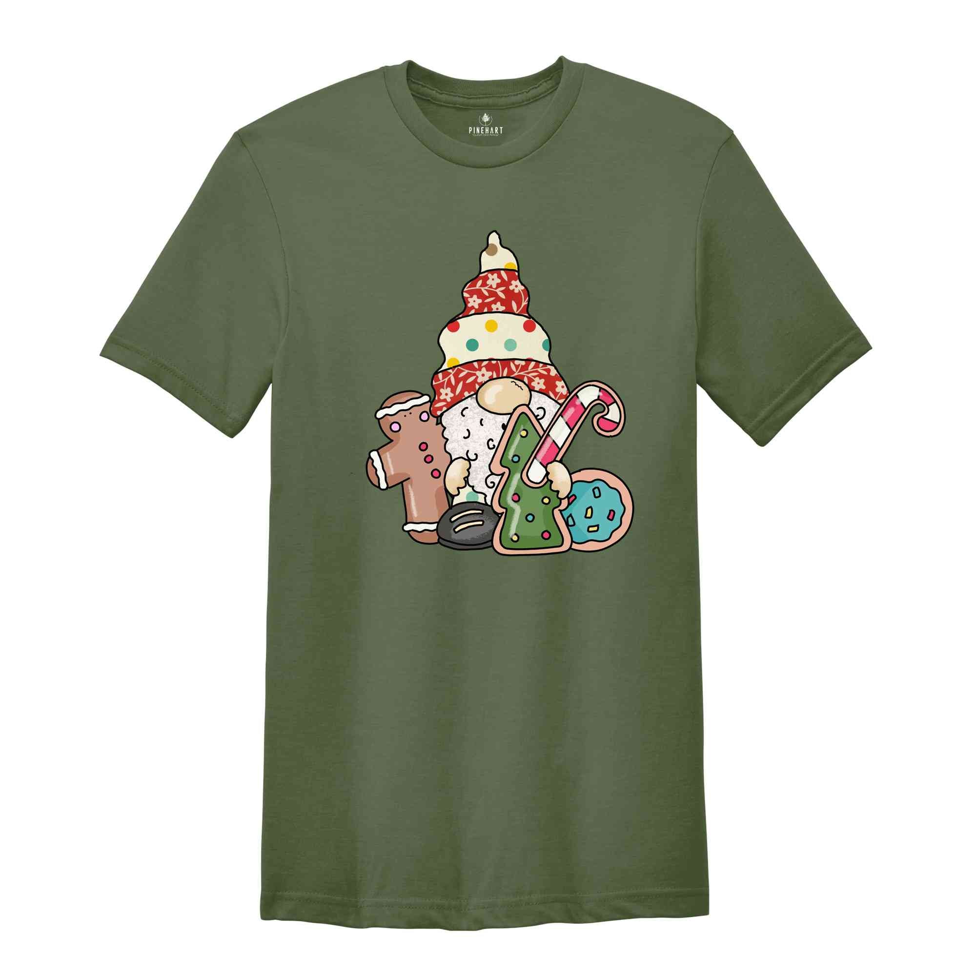 Gnomes Christmas Cookie Shirt, Holiday T-Shirt, Christmas Gift, Cute Christmas Tee, Gnome Cookie Baker Clothes, Gift for Christmas
