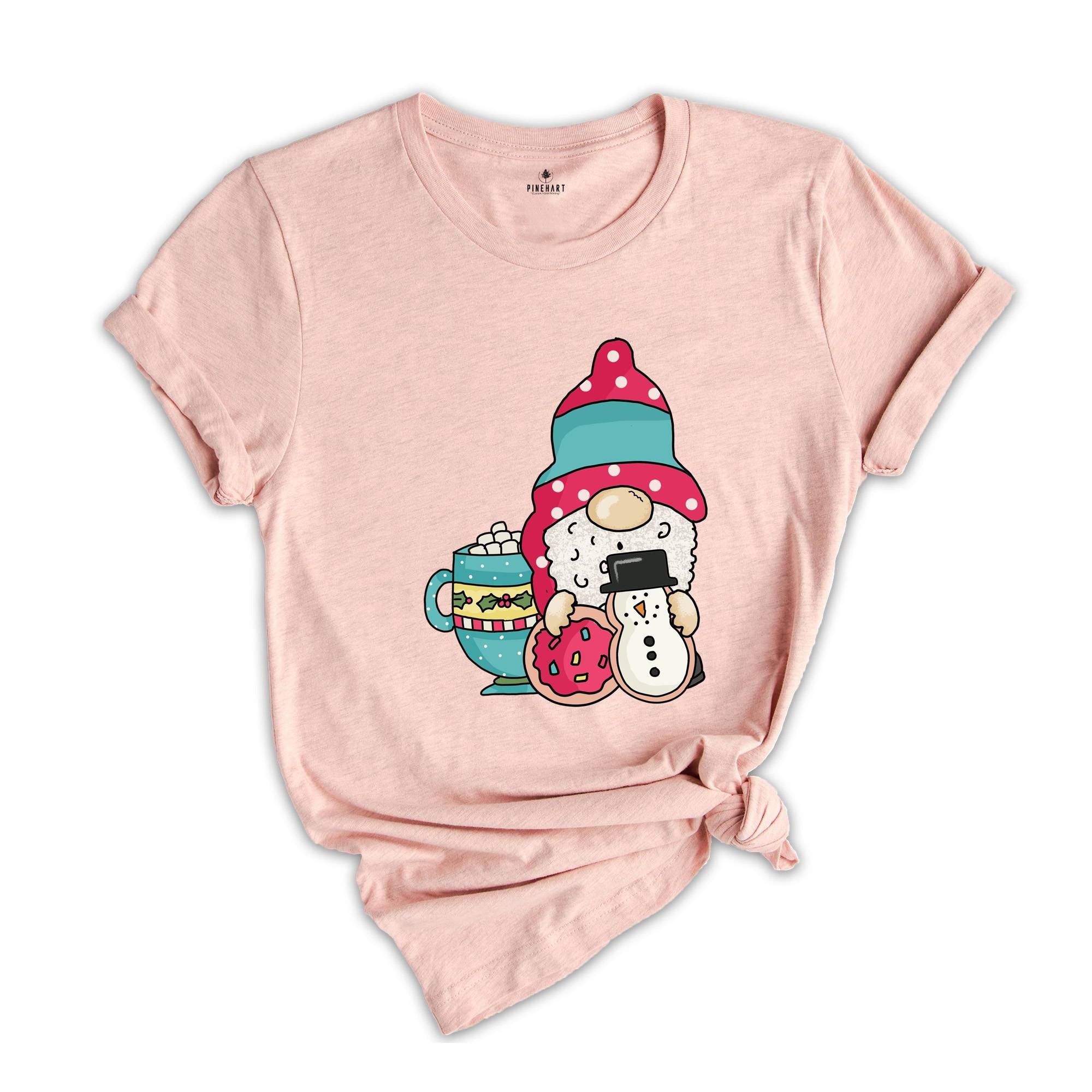 Gnomes Christmas Cookie Shirt, Holiday T-Shirt, Christmas Gift, Cute Christmas Tee, Gnome Cookie Baker Clothes, Gift for Christmas