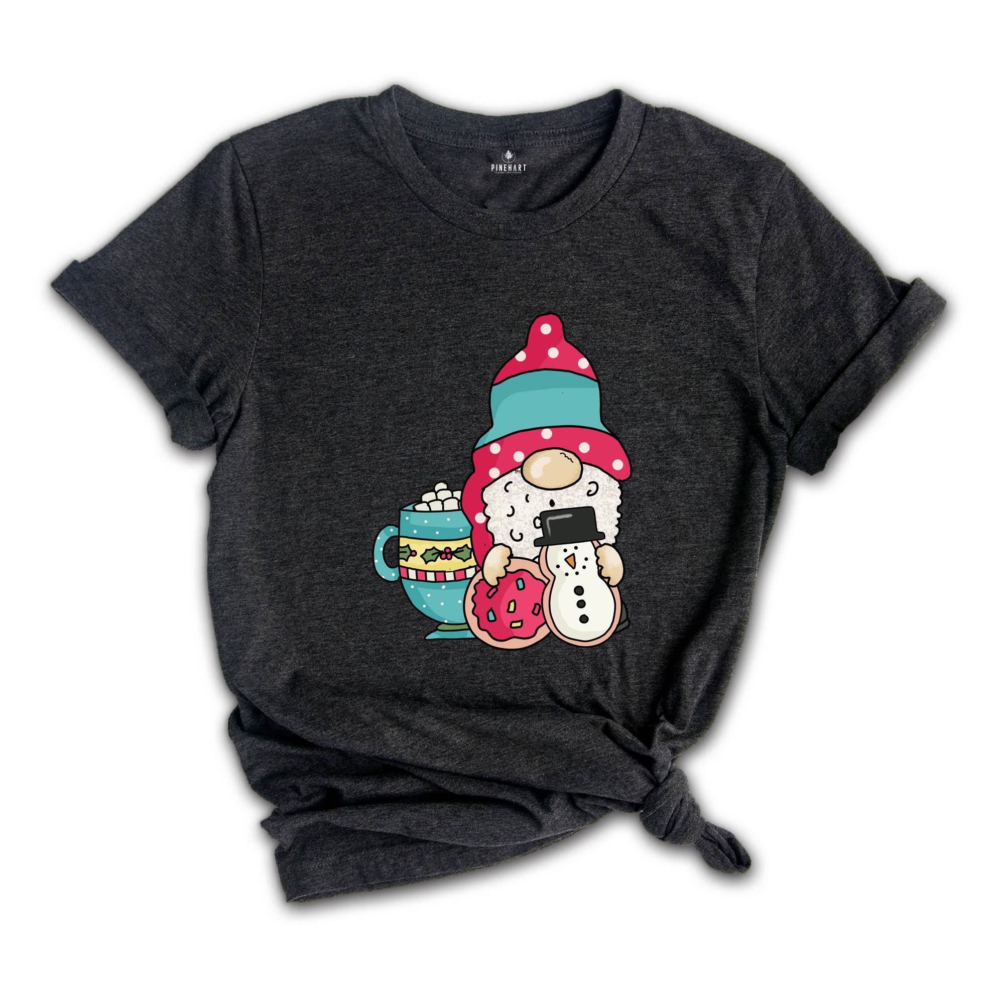 Gnomes Christmas Cookie Shirt, Holiday T-Shirt, Christmas Gift, Cute Christmas Tee, Gnome Cookie Baker Clothes, Gift for Christmas