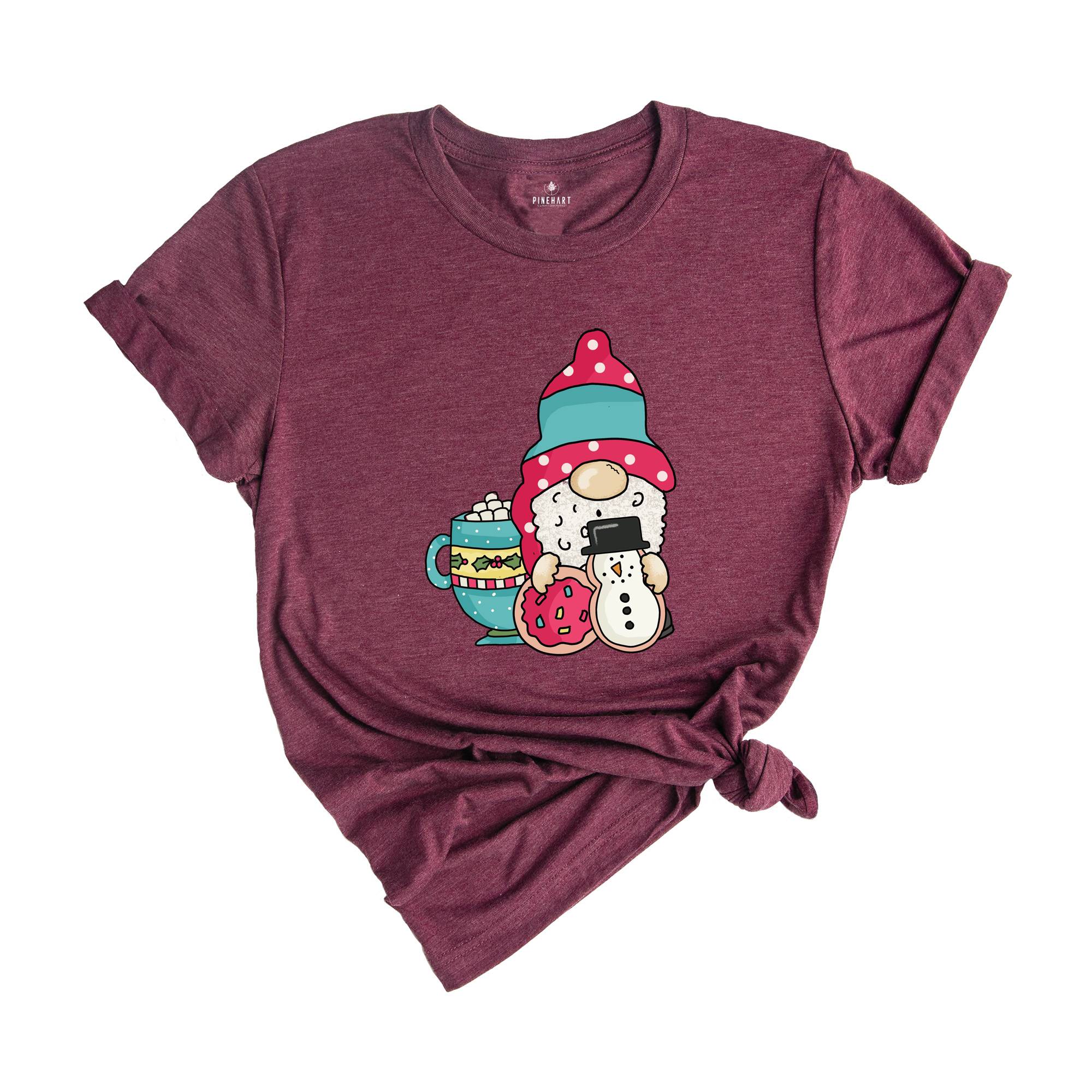 Gnomes Christmas Cookie Shirt, Holiday T-Shirt, Christmas Gift, Cute Christmas Tee, Gnome Cookie Baker Clothes, Gift for Christmas
