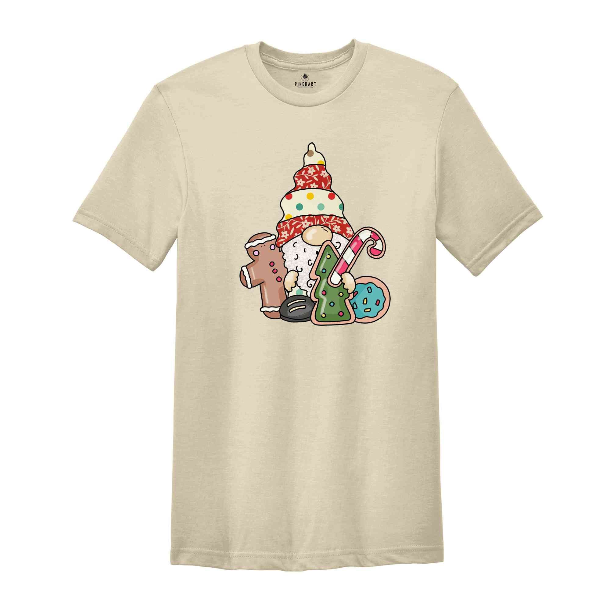 Gnomes Christmas Cookie Shirt, Holiday T-Shirt, Christmas Gift, Cute Christmas Tee, Gnome Cookie Baker Clothes, Gift for Christmas