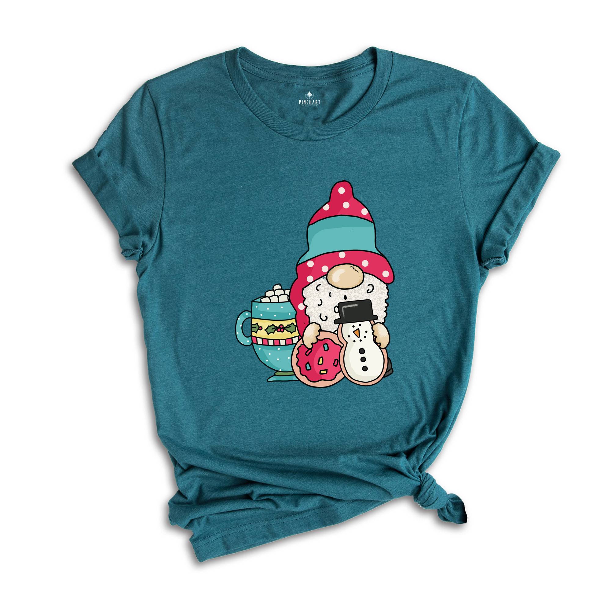 Gnomes Christmas Cookie Shirt, Holiday T-Shirt, Christmas Gift, Cute Christmas Tee, Gnome Cookie Baker Clothes, Gift for Christmas