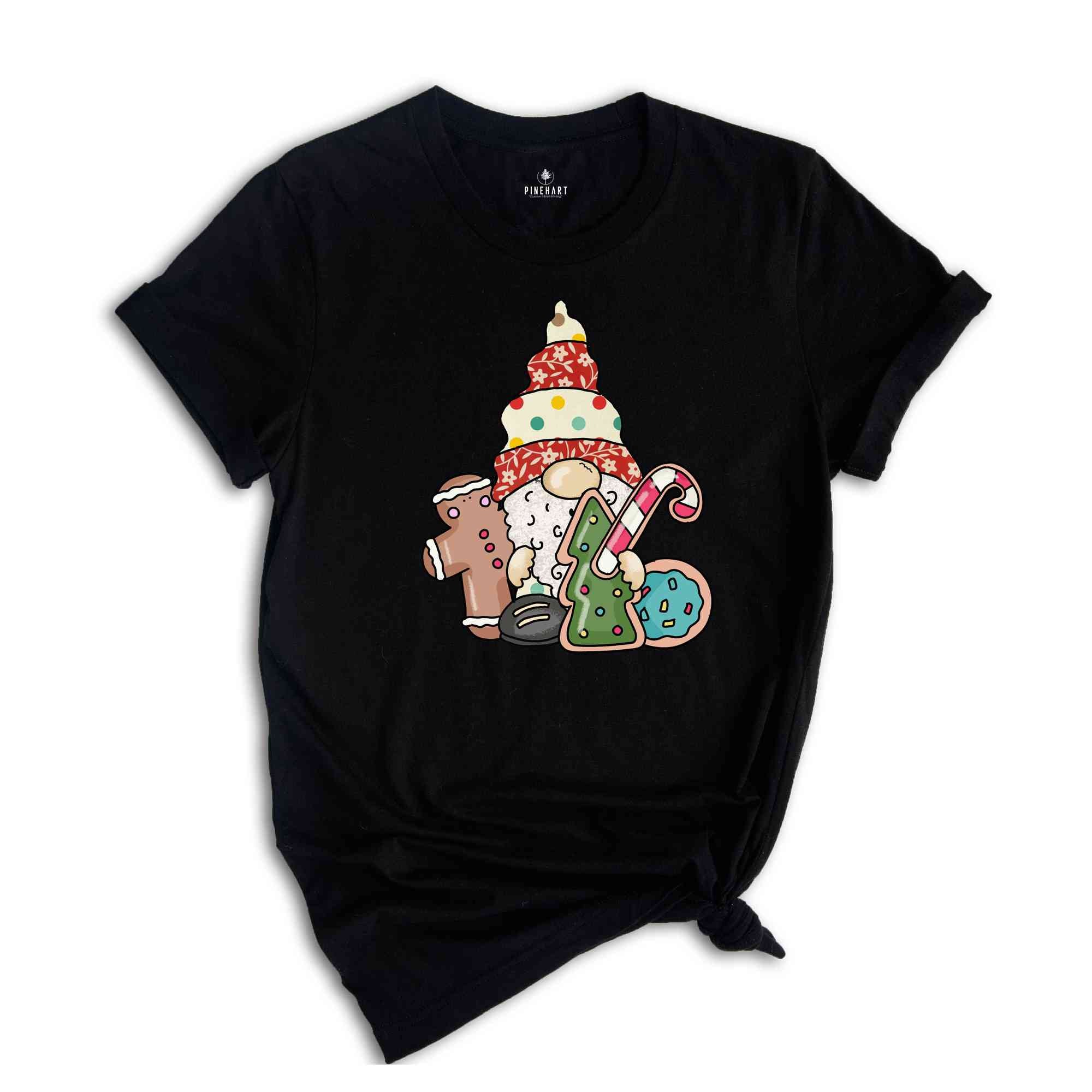Gnomes Christmas Cookie Shirt, Holiday T-Shirt, Christmas Gift, Cute Christmas Tee, Gnome Cookie Baker Clothes, Gift for Christmas