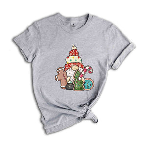Gnomes Christmas Cookie Shirt, Holiday T-Shirt, Christmas Gift, Cute Christmas Tee, Gnome Cookie Baker Clothes, Gift for Christmas