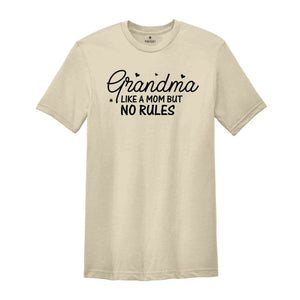Grandma Like A Nom But No Rules T-Shirt, Grandma Shirt, Gift For Grandma, Grandmother Shirt, New Grandma Gifts, Nana Shirt