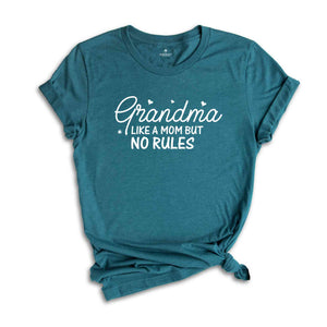 Grandma Like A Nom But No Rules T-Shirt, Grandma Shirt, Gift For Grandma, Grandmother Shirt, New Grandma Gifts, Nana Shirt