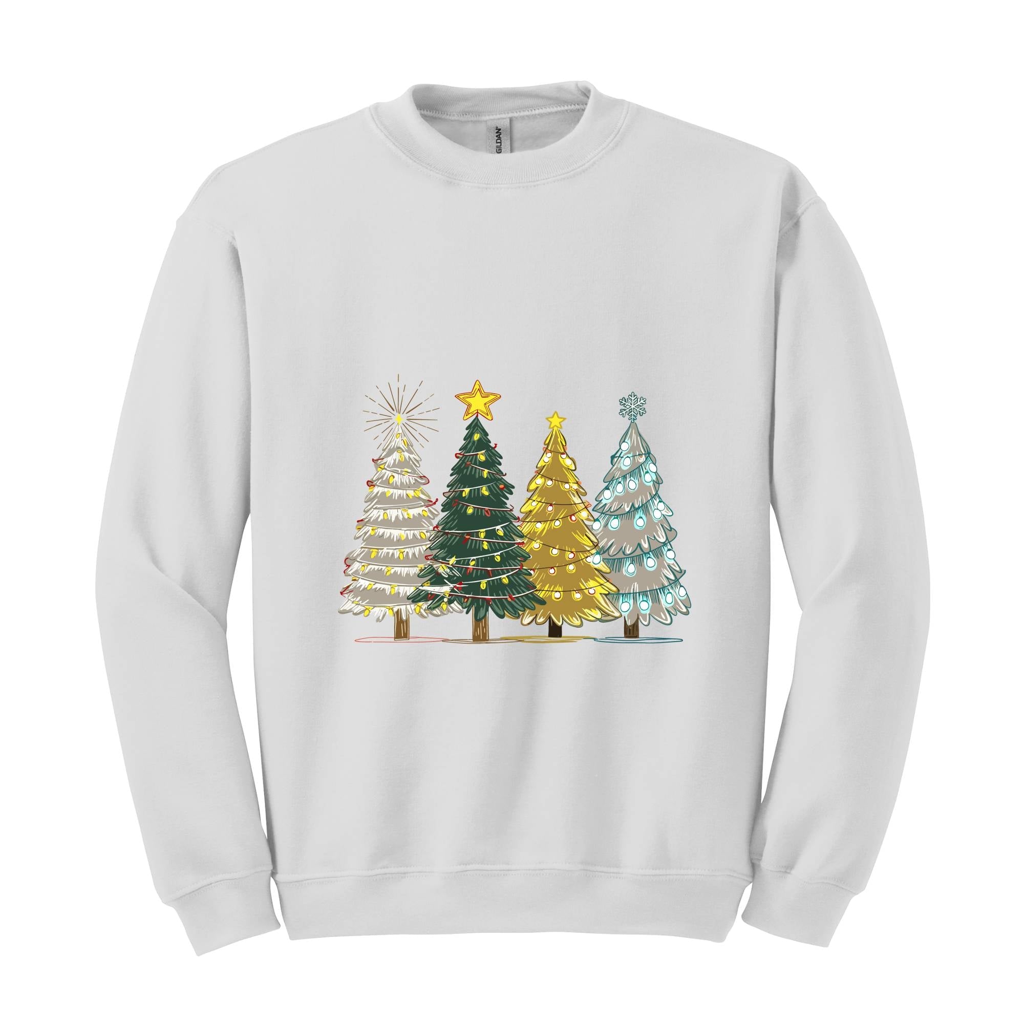 Green Tree Christmas Sweater, Christmas Sweater, Christmas Crewneck, Christmas Tree Sweatshirt, Holiday Sweaters for Women, Winter Shirt