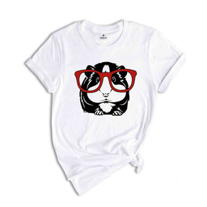 Guinea Pig Shirt, Animal Lover Shirt, Cute Guinea Pig T-Shirt, Guinea Pig With Glasses, Guinea Lover Pig Shirt, Funny Guinea Pig Shirt