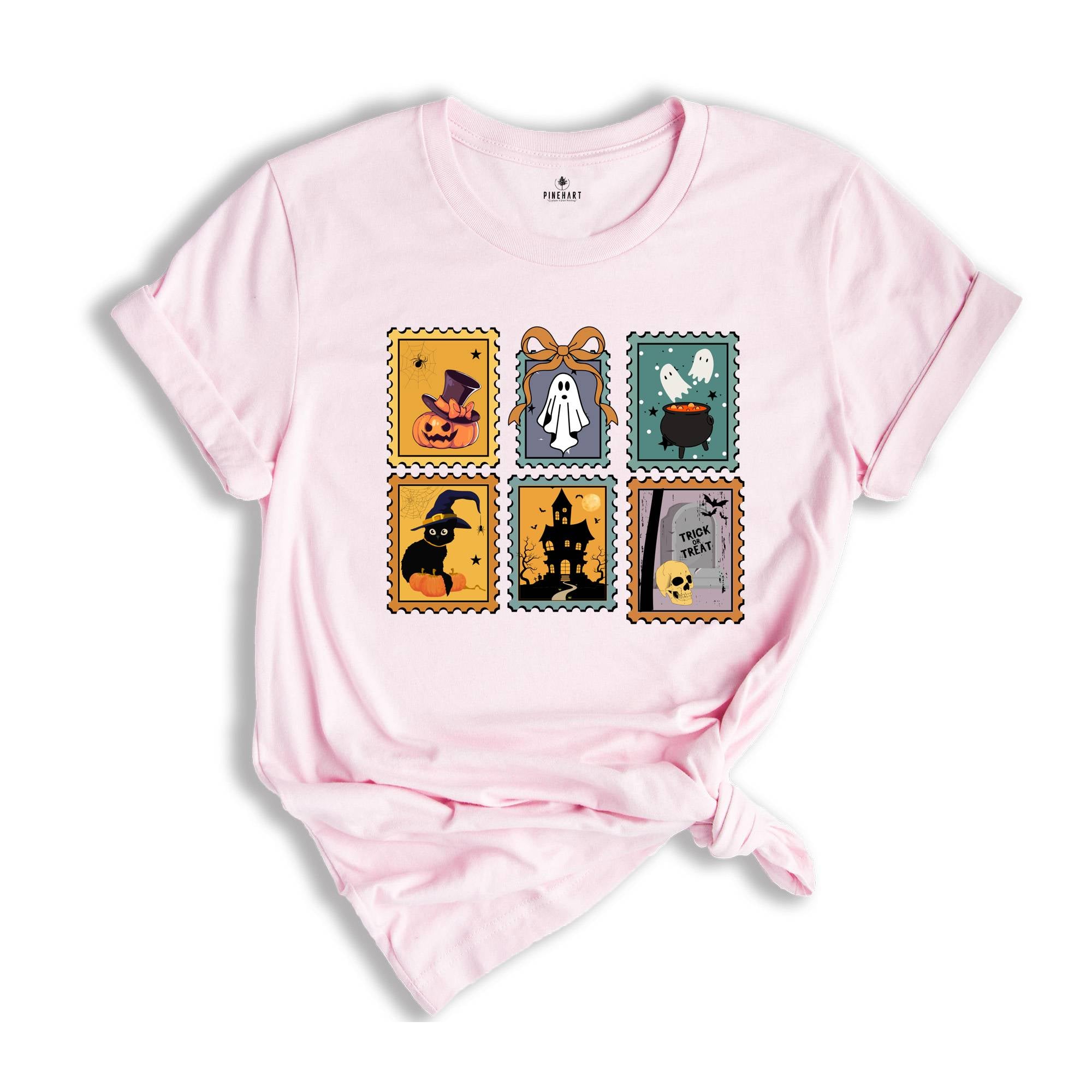 Halloween Cute Ghost Pumpkin Cat Shirt, Cute Ghost Shirt, Retro Ghost Tee, Women's Halloween Shirt, Fall Spooky Cat shirt