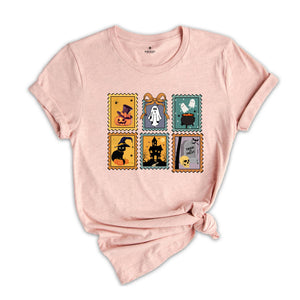 Halloween Cute Ghost Pumpkin Cat Shirt, Cute Ghost Shirt, Retro Ghost Tee, Women's Halloween Shirt, Fall Spooky Cat shirt