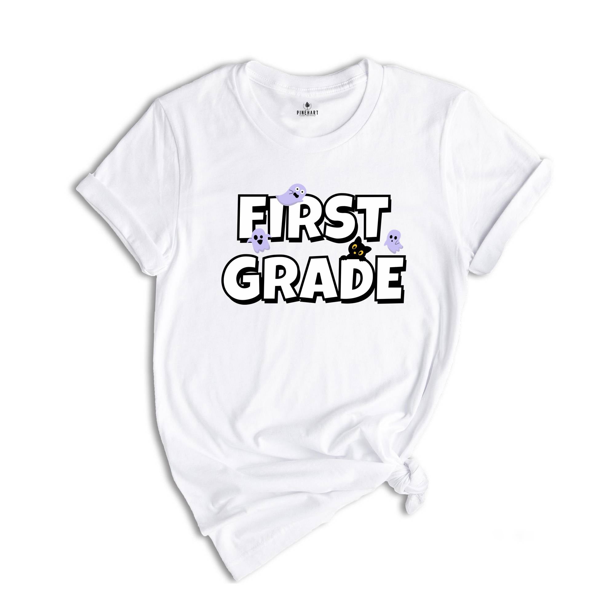 Halloween First Grade Teacher Shirt, 1st Grade Teacher Halloween Shirt, Spooky First Grade Crew One Spooky Teacher Elementary Halloween Tee