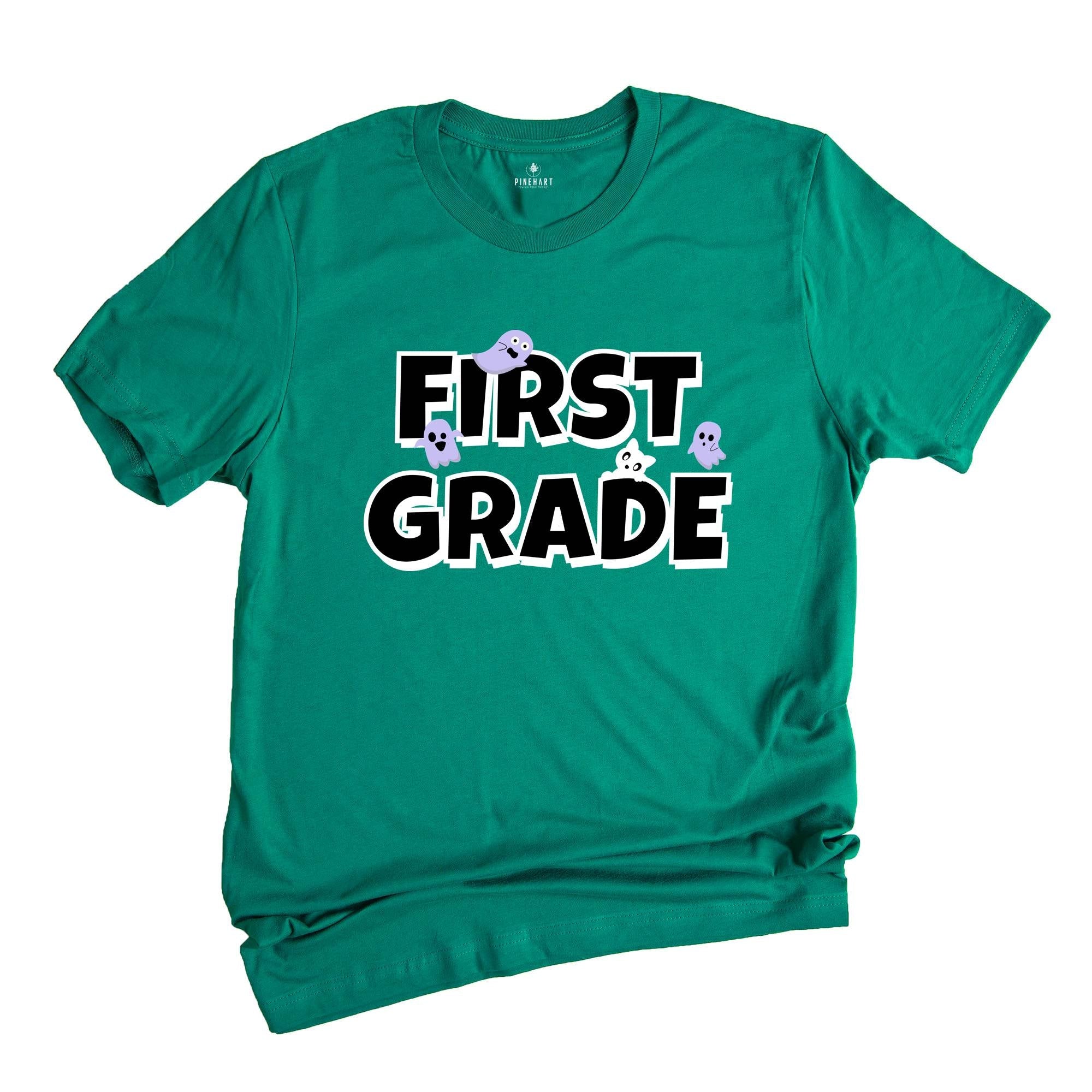 Halloween First Grade Teacher Shirt, 1st Grade Teacher Halloween Shirt, Spooky First Grade Crew One Spooky Teacher Elementary Halloween Tee