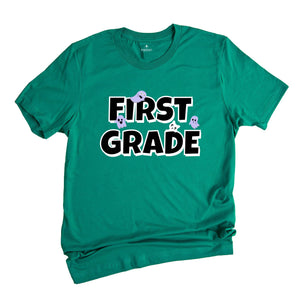 Halloween First Grade Teacher Shirt, 1st Grade Teacher Halloween Shirt, Spooky First Grade Crew One Spooky Teacher Elementary Halloween Tee