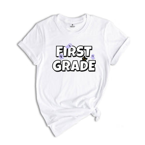 Halloween First Grade Teacher Shirt, 1st Grade Teacher Halloween Shirt, Spooky First Grade Crew One Spooky Teacher Elementary Halloween Tee