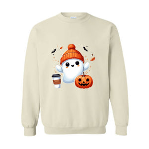 Halloween Ghost Sweatshirt, Cute Ghost Sweatshirt, Halloween T-shirt, Womens Halloween Shirt, Cute Fall Shirt, Spooky Season Sweatshirt