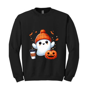 Halloween Ghost Sweatshirt, Cute Ghost Sweatshirt, Halloween T-shirt, Womens Halloween Shirt, Cute Fall Shirt, Spooky Season Sweatshirt