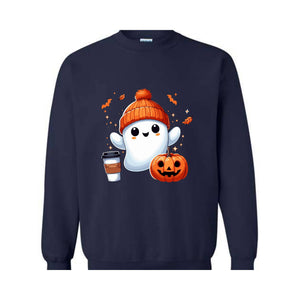 Halloween Ghost Sweatshirt, Cute Ghost Sweatshirt, Halloween T-shirt, Womens Halloween Shirt, Cute Fall Shirt, Spooky Season Sweatshirt