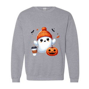 Halloween Ghost Sweatshirt, Cute Ghost Sweatshirt, Halloween T-shirt, Womens Halloween Shirt, Cute Fall Shirt, Spooky Season Sweatshirt