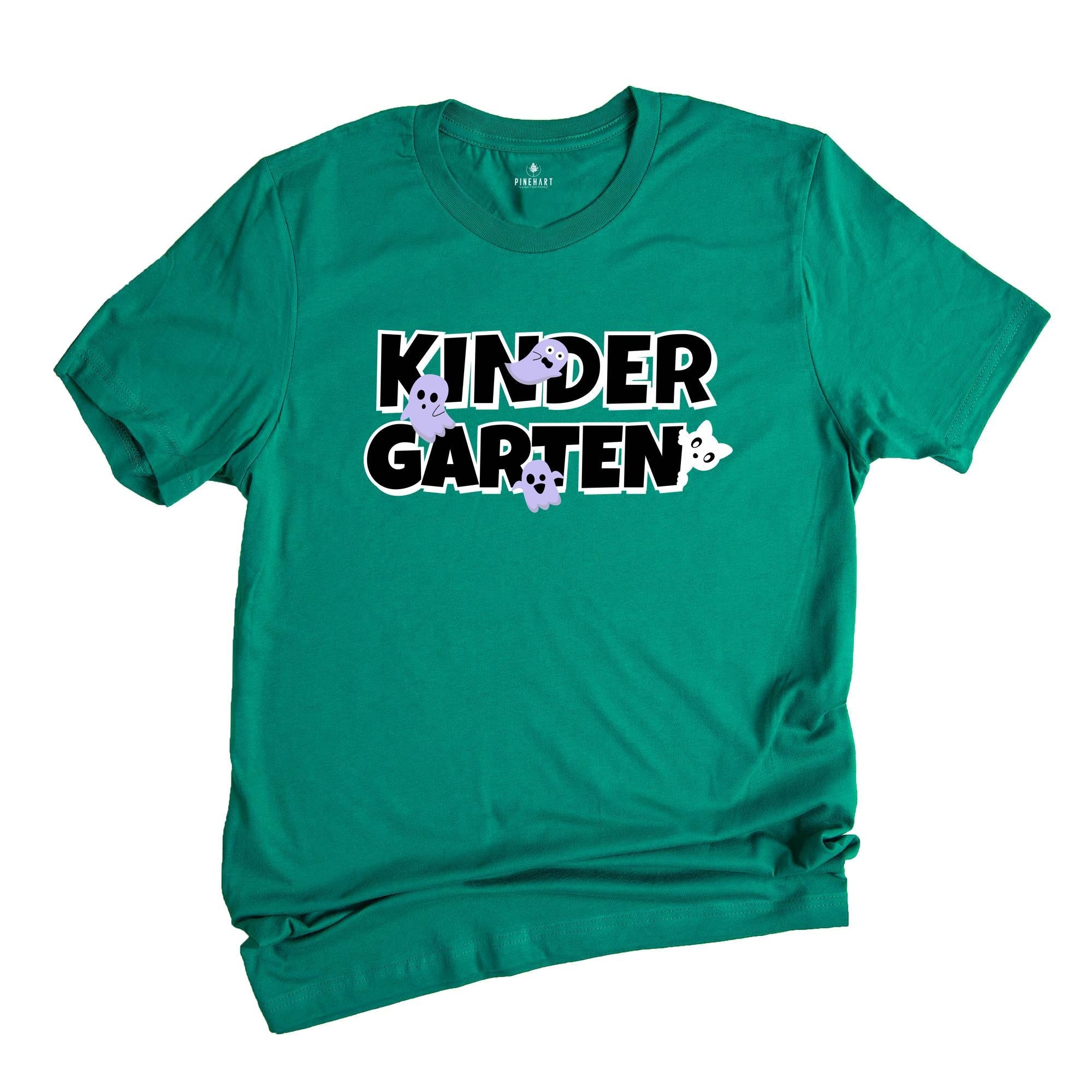 Halloween Kindergarten Teacher Shirt, Spooky Teacher Kindergarten Shirt, Kindergarten Halloween TShirt, Ghost Retro Teacher Tee