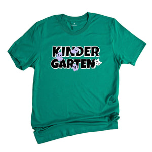 Halloween Kindergarten Teacher Shirt, Spooky Teacher Kindergarten Shirt, Kindergarten Halloween TShirt, Ghost Retro Teacher Tee