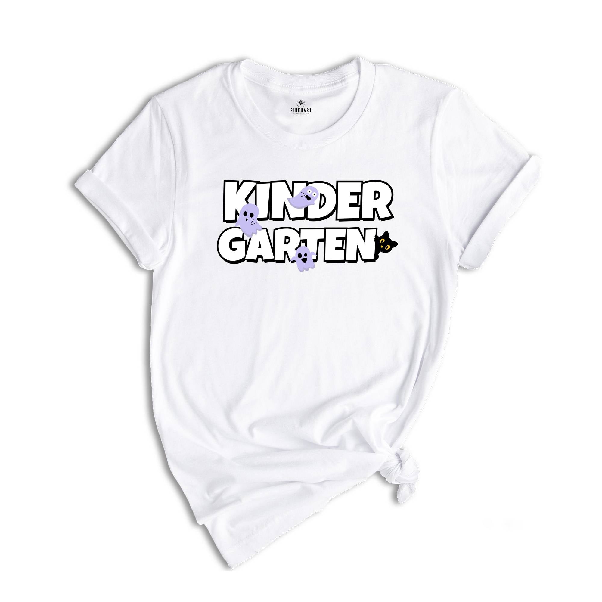 Halloween Kindergarten Teacher Shirt, Spooky Teacher Kindergarten Shirt, Kindergarten Halloween TShirt, Ghost Retro Teacher Tee