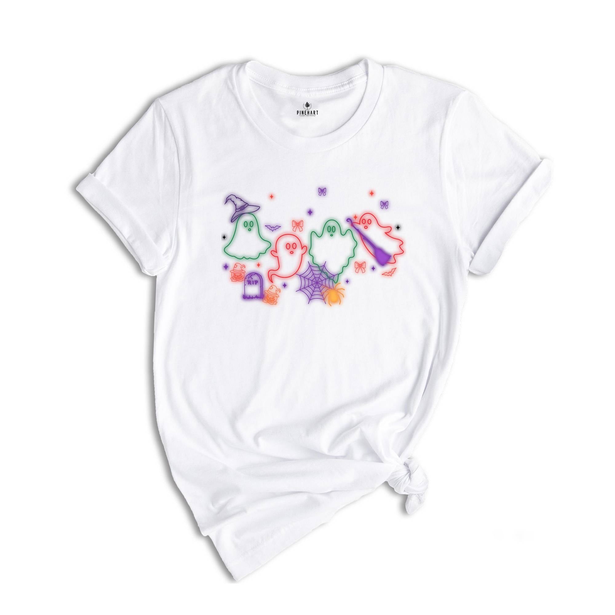 Halloween Neon Ghost Shirt, Halloween Ghost Shirt, Halloween Ghost Neon Shirt, Halloween Party Shirt, Halloween Night Shirt