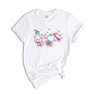 Halloween Neon Ghost Shirt, Halloween Ghost Shirt, Halloween Ghost Neon Shirt, Halloween Party Shirt, Halloween Night Shirt