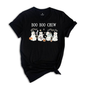Halloween Nurse Shirt, Boo Boo Crew Shirt, Halloween Nursing Shirt, Funny Halloween T-Shirt, Cute Nurse Shirt, Ghost Nurse Tees