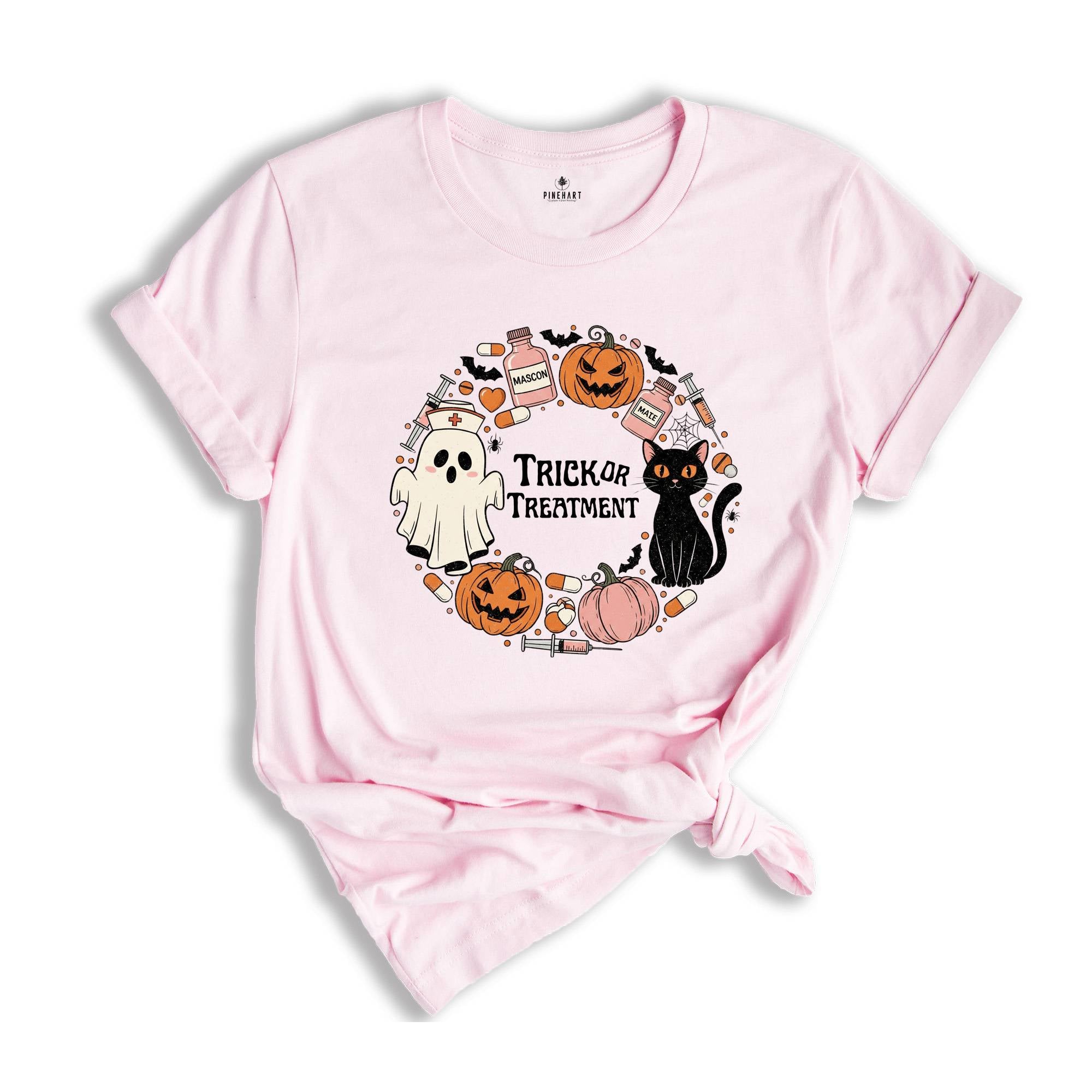 Halloween Nurse Shirt, Retro Spooky Nurse Gift for Women, Pumpkin Fall Nursing T-shirt, Hospital Ghost Boo Tee
