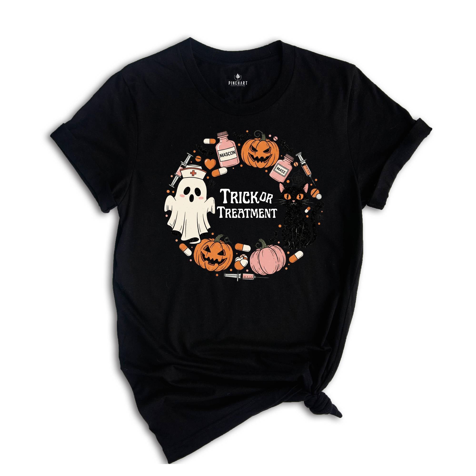 Halloween Nurse Shirt, Retro Spooky Nurse Gift for Women, Pumpkin Fall Nursing T-shirt, Hospital Ghost Boo Tee