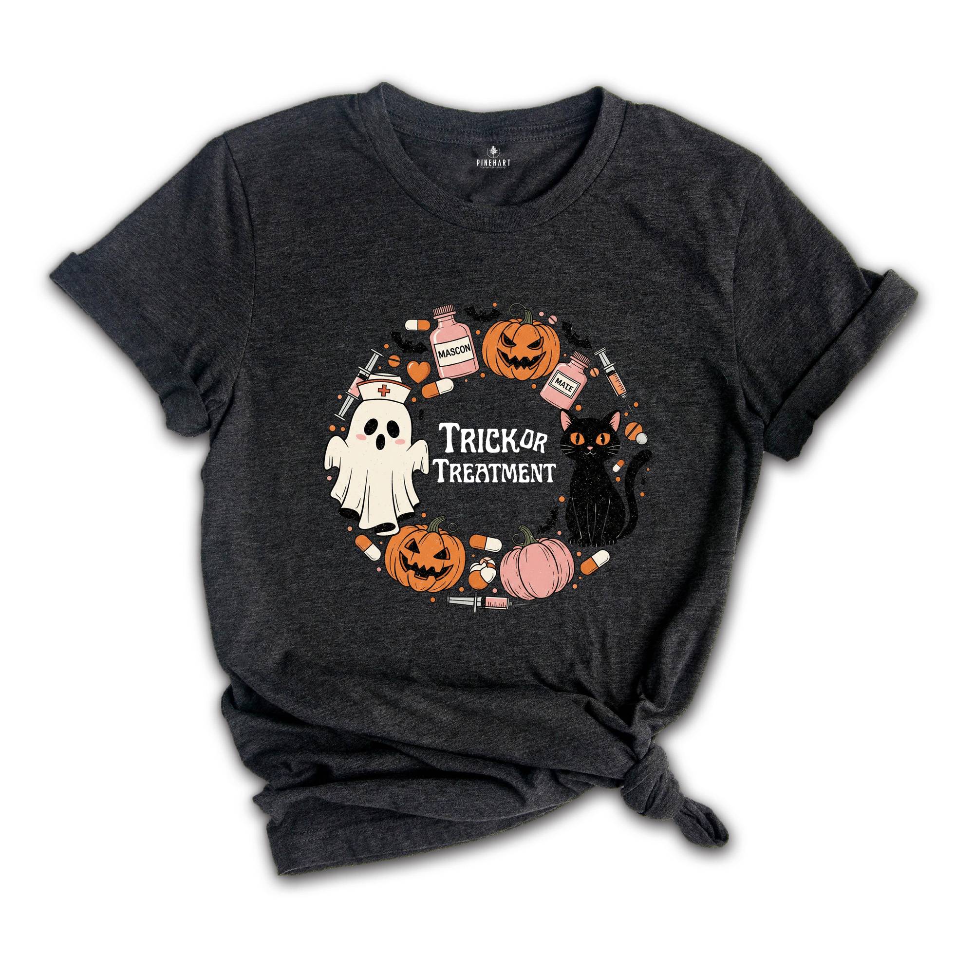 Halloween Nurse Shirt, Retro Spooky Nurse Gift for Women, Pumpkin Fall Nursing T-shirt, Hospital Ghost Boo Tee