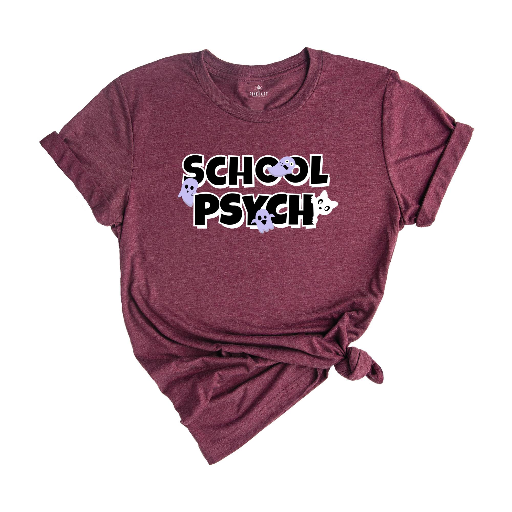 Halloween School Psych Shirt, School Psychologist Ghost T-shirt, School Psych Halloween Shirt, Cat School Psychologist Tee