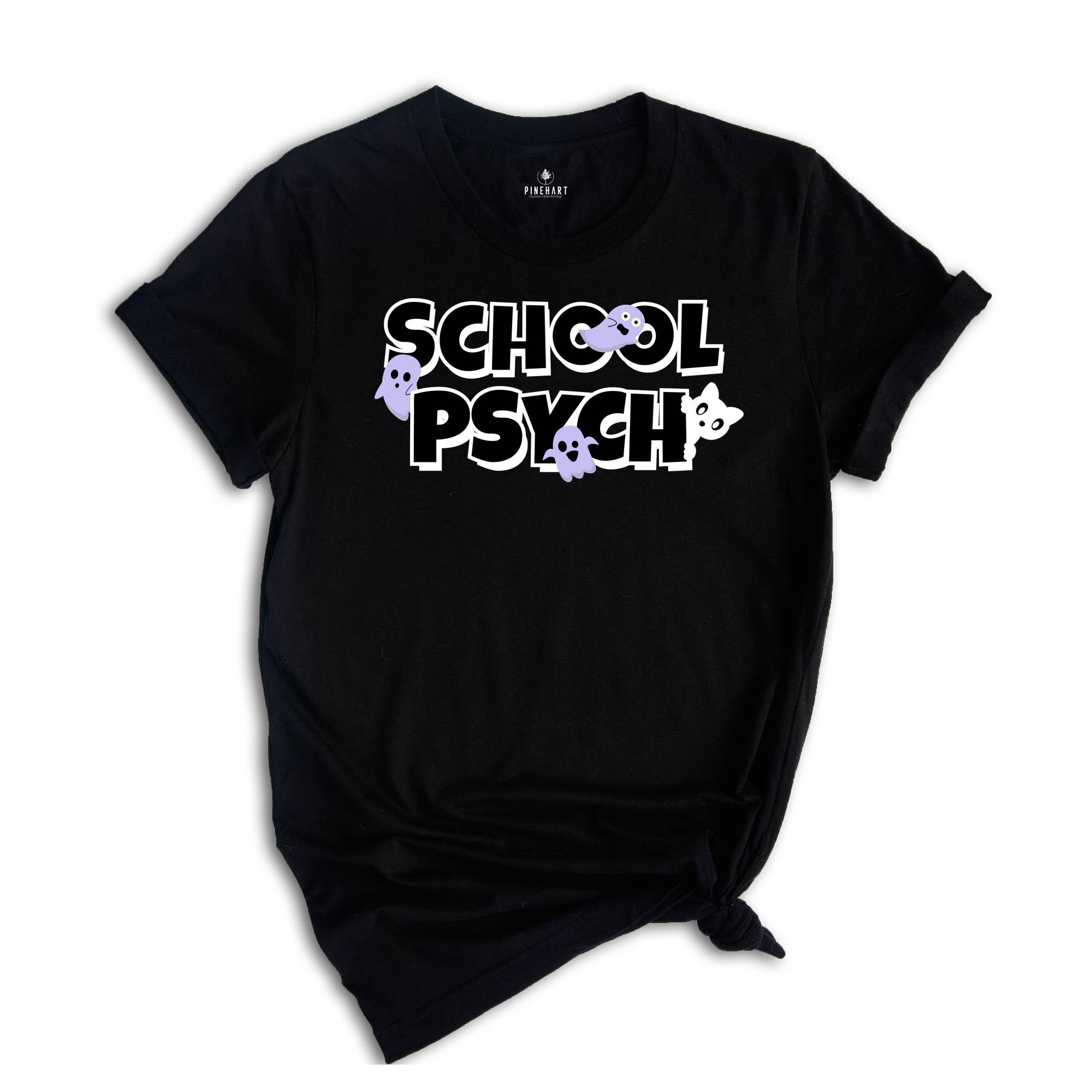Halloween School Psych Shirt, School Psychologist Ghost T-shirt, School Psych Halloween Shirt, Cat School Psychologist Tee