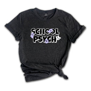 Halloween School Psych Shirt, School Psychologist Ghost T-shirt, School Psych Halloween Shirt, Cat School Psychologist Tee