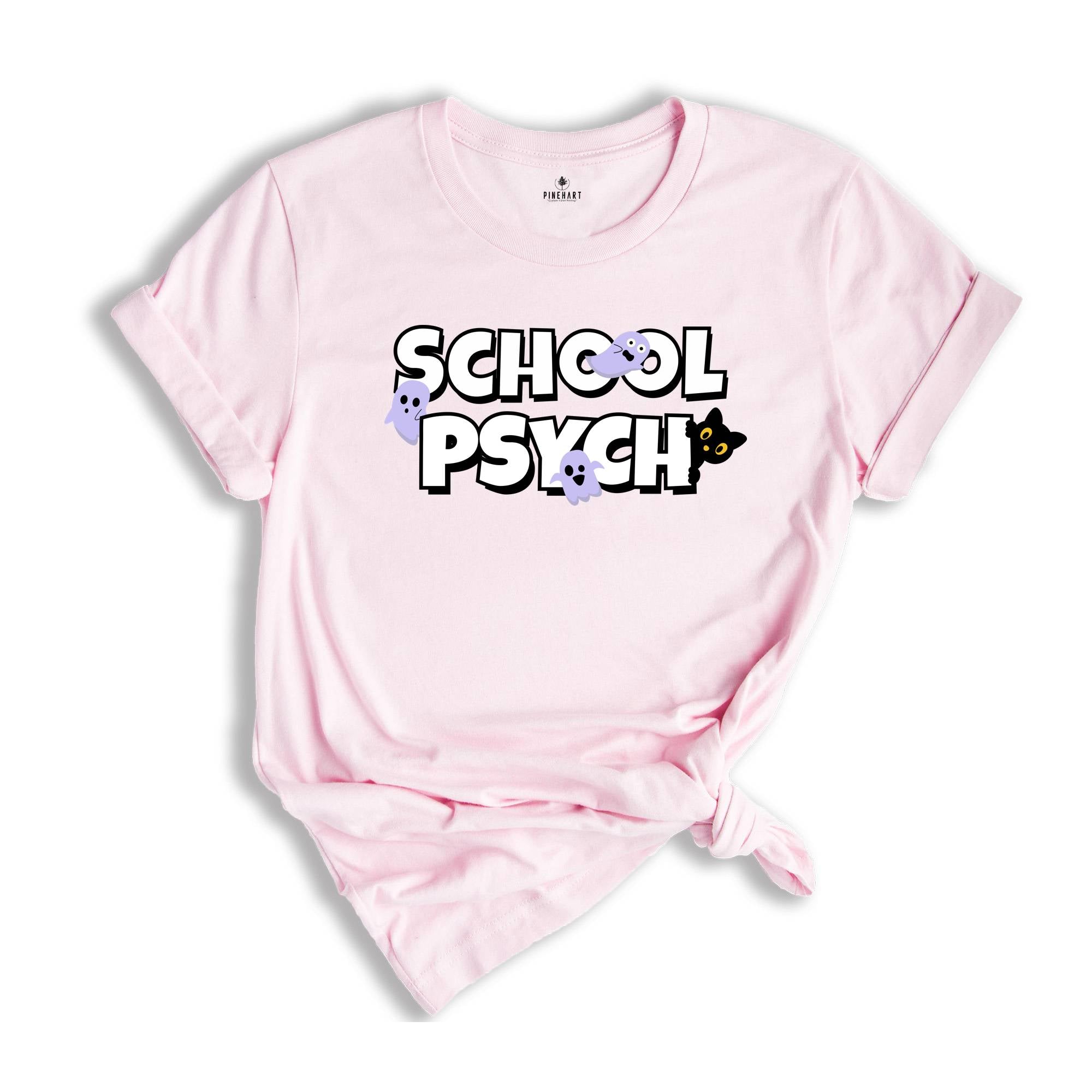 Halloween School Psych Shirt, School Psychologist Ghost T-shirt, School Psych Halloween Shirt, Cat School Psychologist Tee